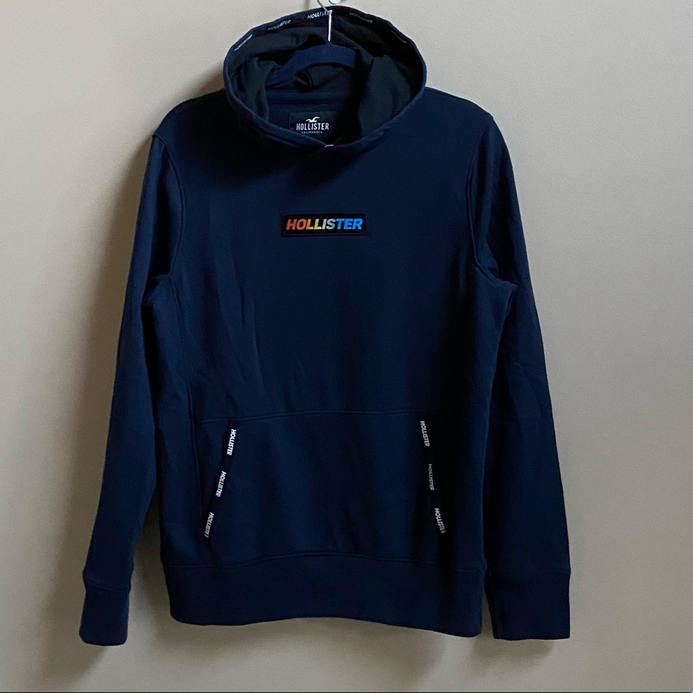HOLLISTER GUYS PULLOVER/HOODIE SWEATSHIRT/BLUE/SIZE SMALL/RN75654